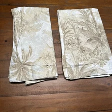 Pottery Barn Palm Toile Set of 2 Organic Cotton Pillow EURO Sham
