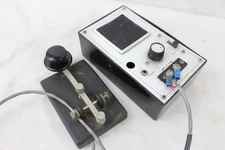 Wm M Nye Co. Telegraph Morse Code Key and Calrad Practice Osillator Vintage