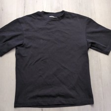 Uniqlo Airism Mens Size XS Black T-Shirt Cotton Blend Short Sleeve