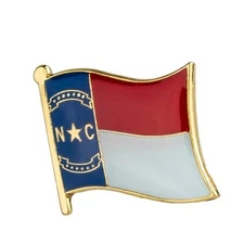 North Carolina Flag Lapel Pin 5/8" x 5/8" PREMIUM QUALITY