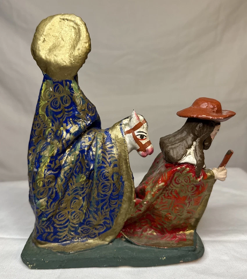 Cerámica de colección estatua de la Sagrada Familia Niño Jesús María José viajando Foto 3 de 4