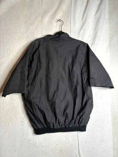 Ben Hogan Windbreaker Jacket Mens Large Black Ribbed Hem Short Sleeve 1/4 Snap image 15