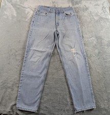 VTG Levis 550 Jeans Men 31x31 Blue Distressed Light Wash Relax Y2K Tapered READ