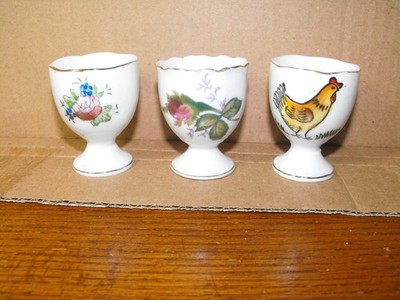 3 Vintage Japan Old Easter Chick Egg Cup Holders