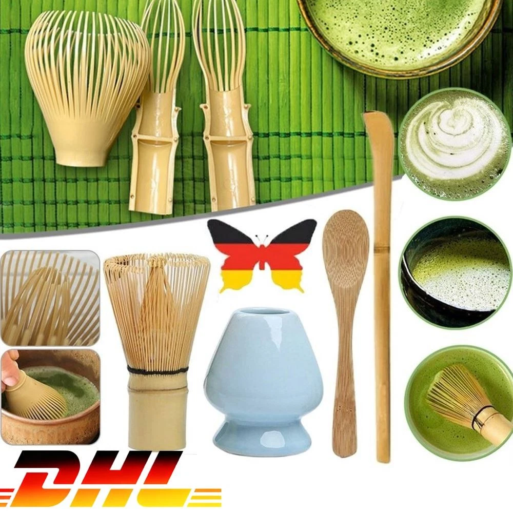 Matcha Teeset Mit Schale & Bambus Schneebesen - Komplettes Japanisches  Matcha Zeremonie Set