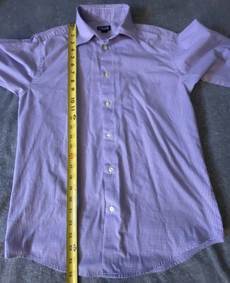 7 - Chaps мальчиков большой 14-16 эластичной фиолетовый длинным рукавом рубашка на пуговицах - Изображение 4 из 4