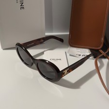 Celine CL40194U Oval Sunglasses Tortoise Frame Women  s Ships Today