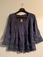 American Eagle Outfitters Indigo Lace Sleeve Tunic