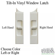 Tilt In Vinyl Window Latch Scallop Nose Low Profile Button Square Back