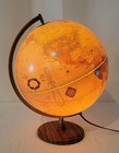 Vintage George F. Cram's Antique Illuminated 12" World Globe Light Up Lamp