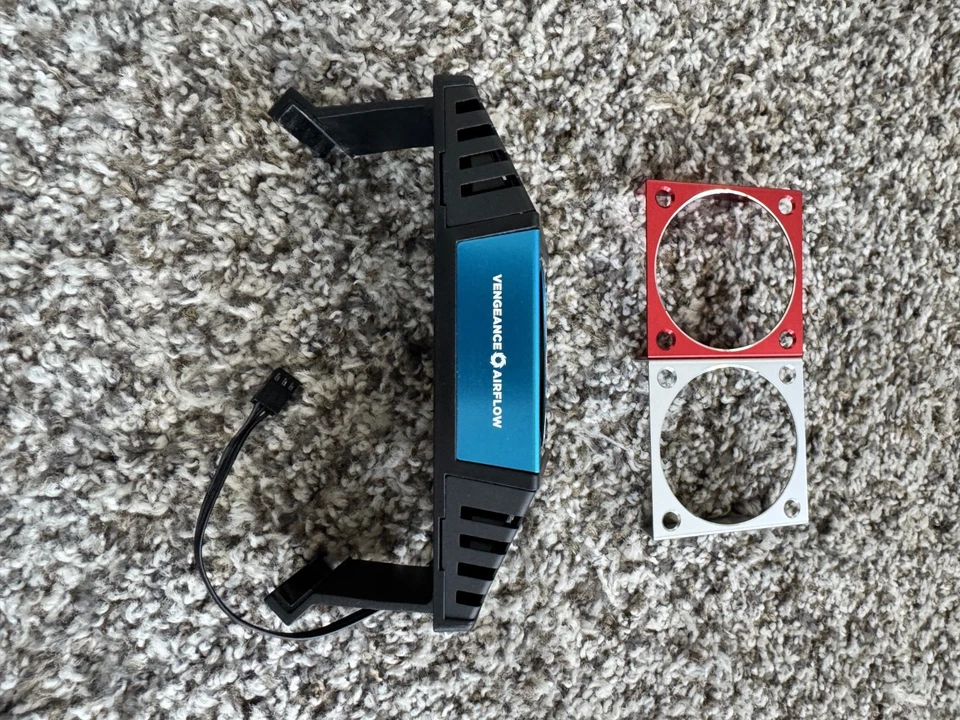 Corsair Vengeance Airflow RAM Memory Cooler Fan Red Blue Silver 3 Pin FREESHIP! - Image 2 of 4