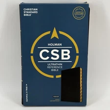 CSB Ultrathin Reference Bible, Black LeatherTouch, Indexed