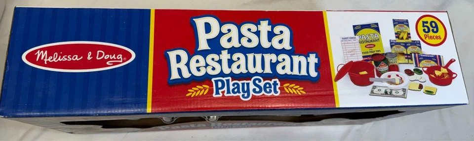 Melissa & Doug Pasta Restaurante Juguete Juego 59 Piezas NUEVO Caja Sellada Foto 2 de 4