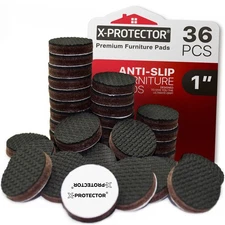 Non-Slip Furniture Pads 36 pcs 1 Self-Adhesive Rubber Feet - Floor Protectors