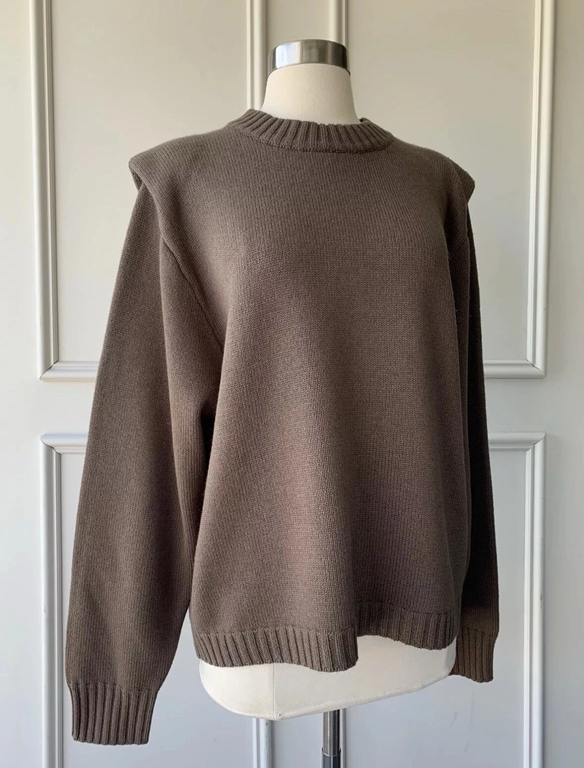 WITCHERY structured shoulder knit olive | SIZE: L, 14 | $129.95 new