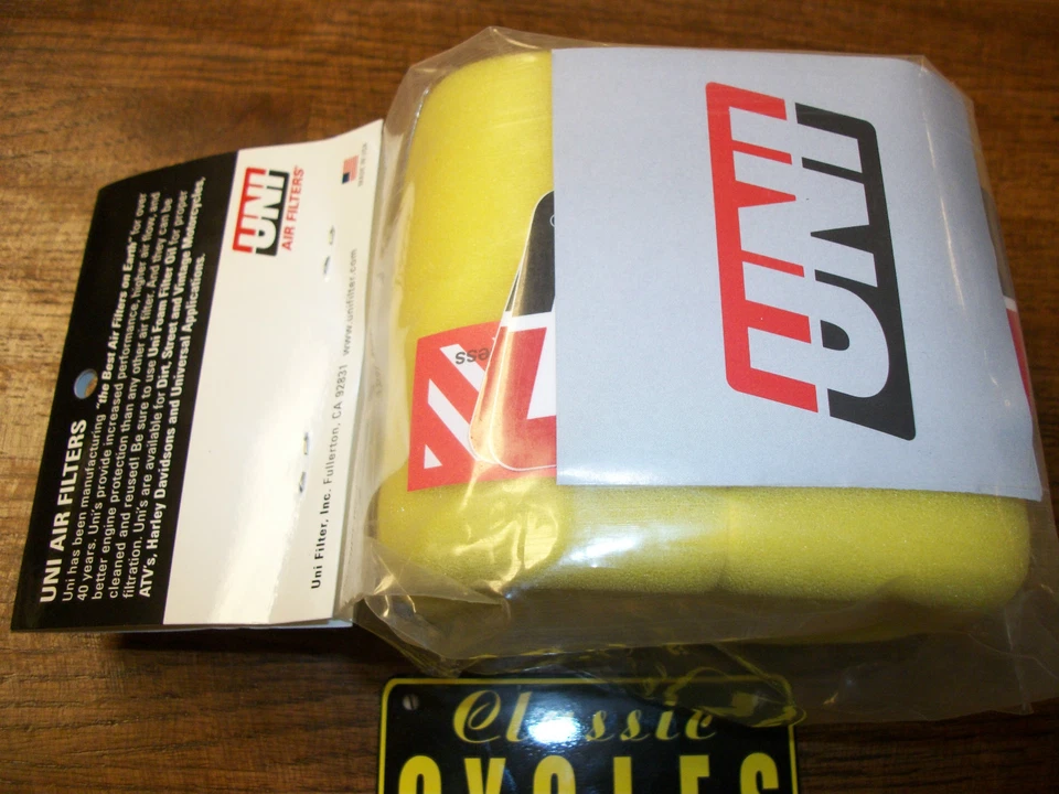  雅马哈 DS7 250 RD250 RD350 1972 - 75 Street Twin 空气过滤器和笼子 UNI NU-2205 — 第 3/4 张图片