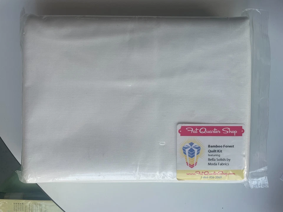 Moda Fabrics Bella Solids Bamboo Forest Quilt Kit Green White  - Image 2 of 3