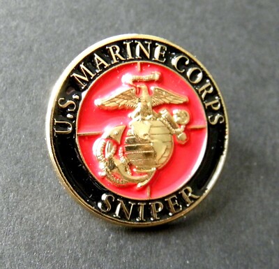 MARINE CORPS SNIPER SPECIAL OPS LAPEL HAT PIN BADGE 1 INCH
