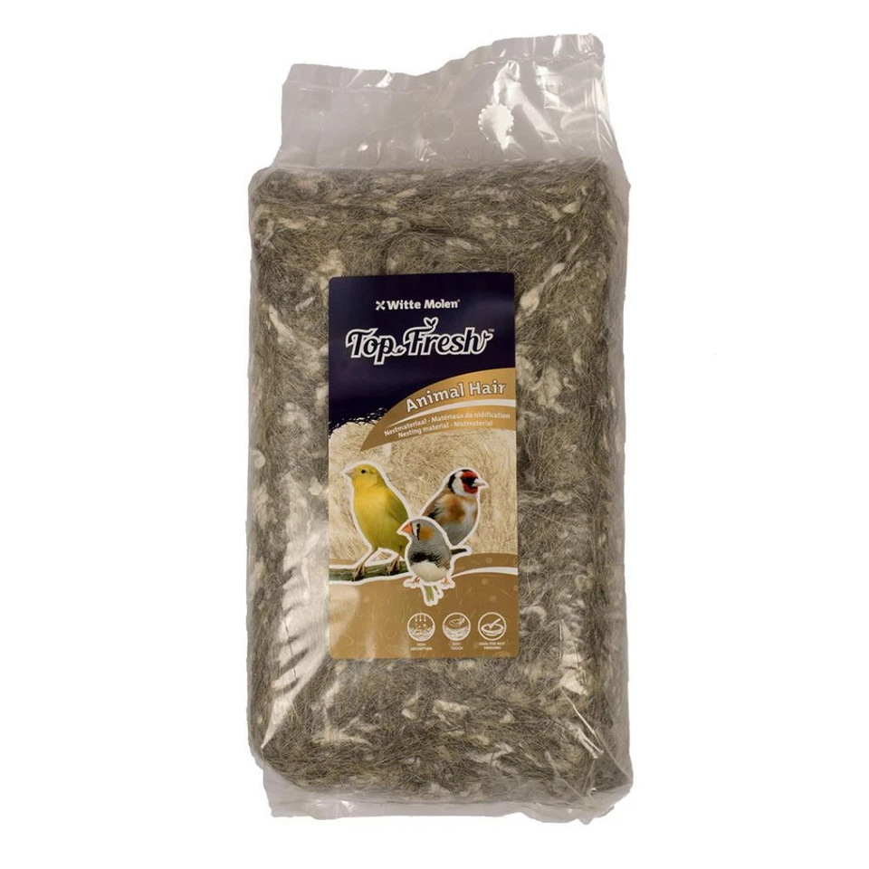 WITTE MOLEN TOPFRESH Tierhaar Nistmaterial für Vögel 500g