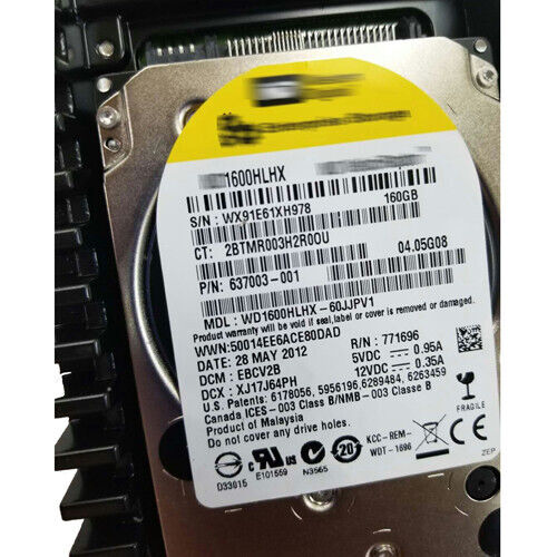 Western Digital VelociRaptor 160GB WD1600HLHX 10000RPM SATA Western Digital VelociRaptor 160GB WD1600HLHX 10000RPM SATA