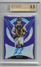 2019 Leaf Valiant Draft KOREY LEE Purple Prismatic RC Auto /15 White Sox BGS 9.5