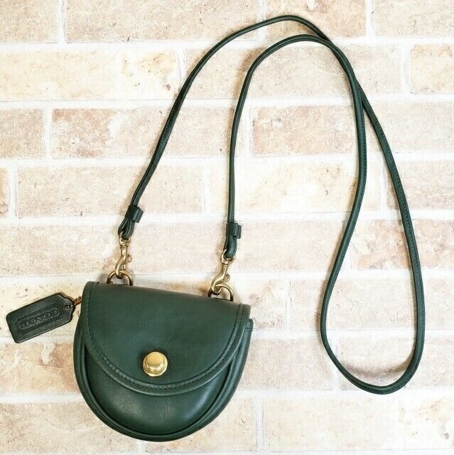 Old Coach German Hook Mini Shoulder Bag USA Green 9826 Old Coach German Hook Mini Shoulder Bag USA Green 9826