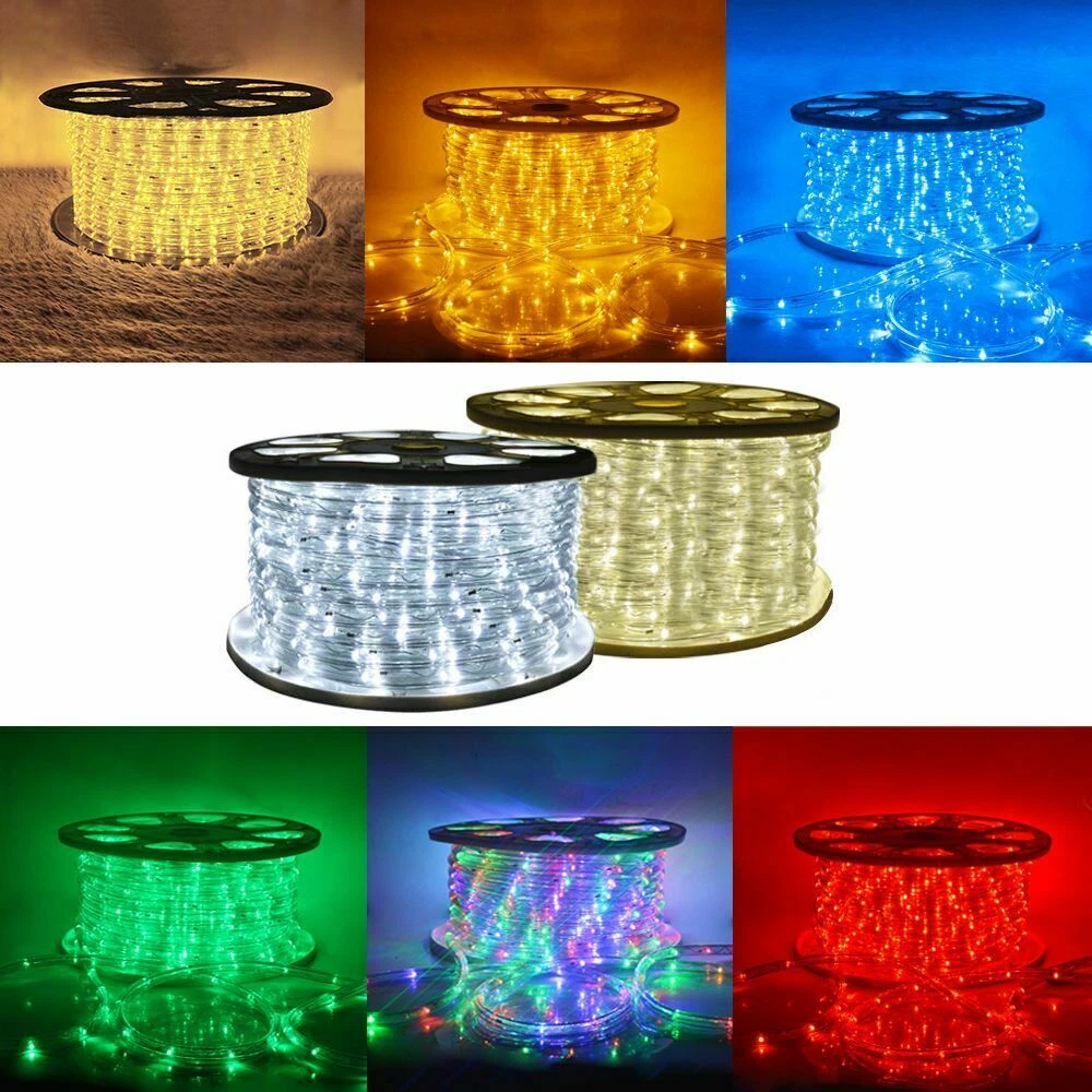 50' 100' 150' 300' Ft Waterproof LED Rope Light 110V Garden In/Outdoor Lighting
Opens in a new windo