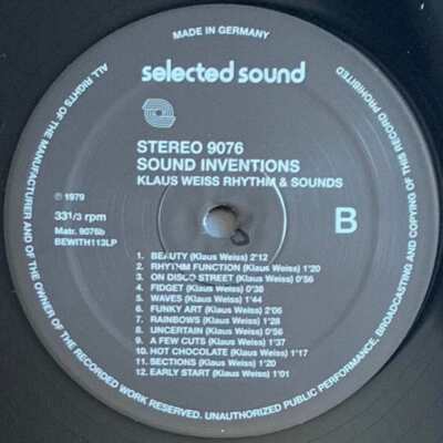 Klaus Weiss Rhythm & Sounds - Sound Inventions (LP) 4251804127141 