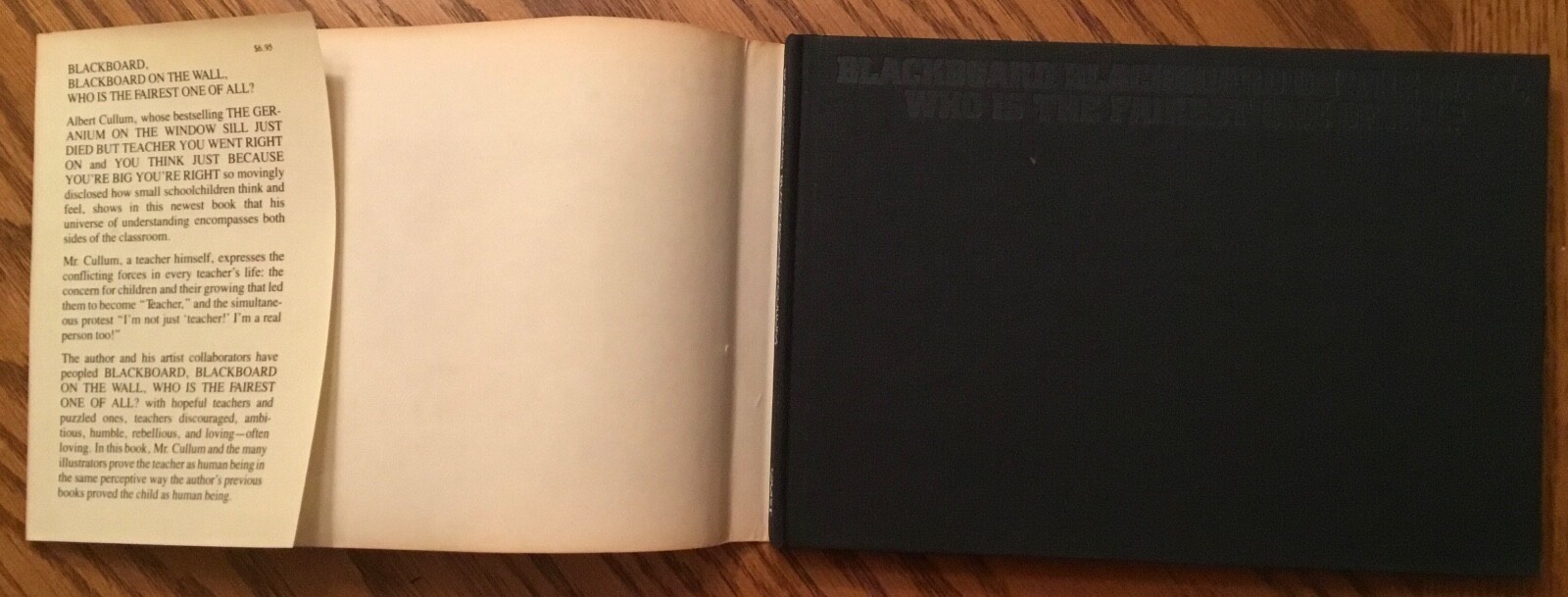 Autographed VG 1978 HC DJ 1st ED Blackboard on Wall Albert Cullum Harlin Quist