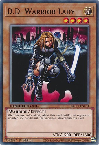 D. D. Warrior Lady異次元の女戦士アジア1stスーパー3枚セット YUGIOH D.D. WARRIOR LADY SECRET RARE! 1ST SGX1-ENE04 (NM) SPEED