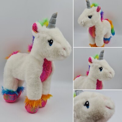 Build A Bear BAB Plüsch-Einhorn 13 Zoll Regenbogen Stofftier Magic Shimmer weiß 2019 