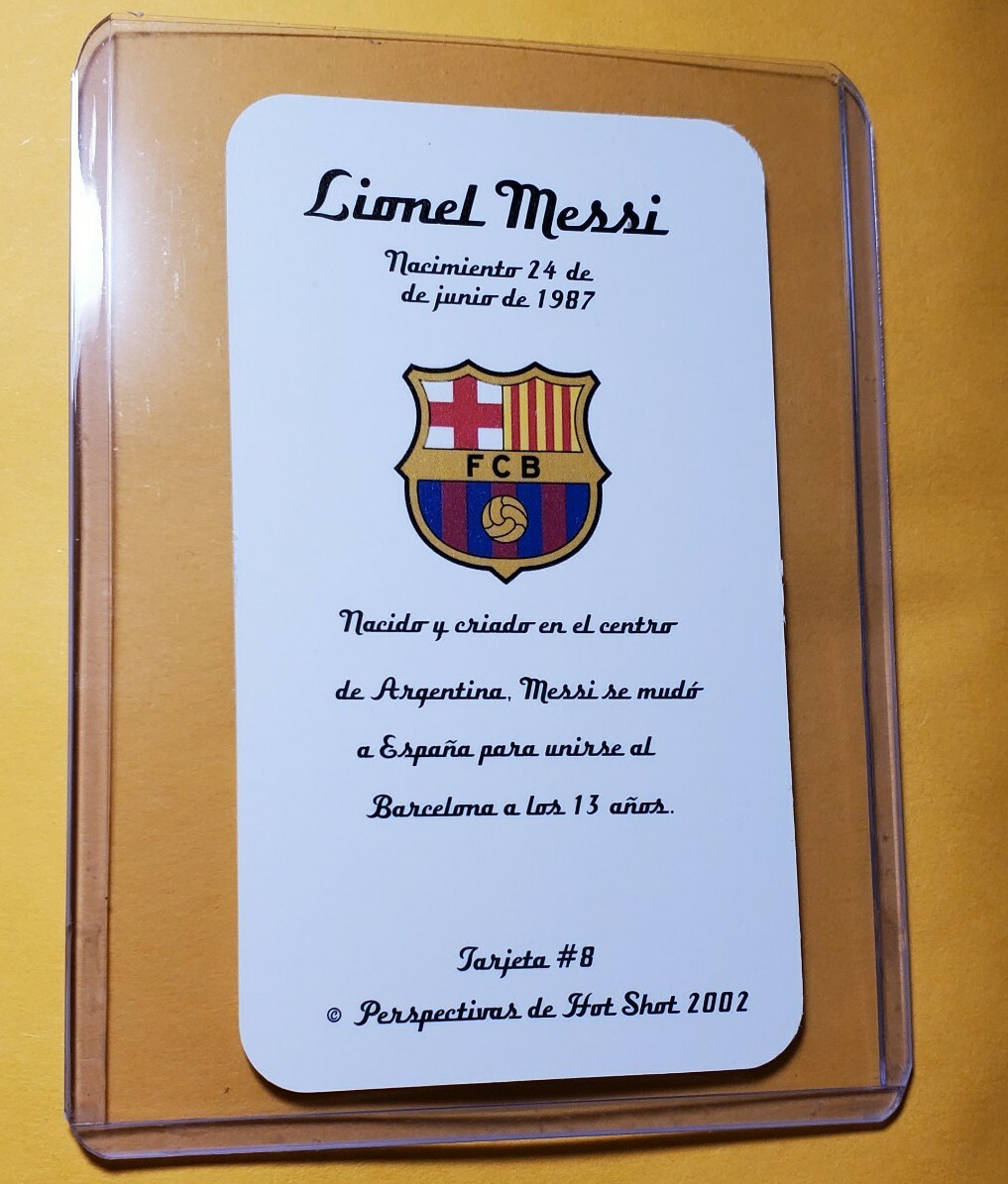 2002 Barcelona Juniors rookie LIONEL MESSI view 2