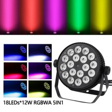 216W RGBWA LED Par Light Aluminum Alloy DMX Stage DJ Disco Party Uplights