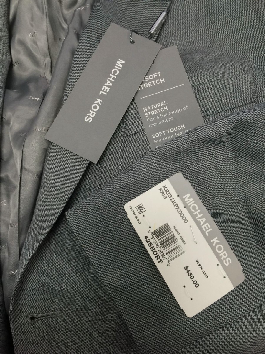 $450 Michael Kors Men's Gray Wool Classic Fit Suit Blazer Coat