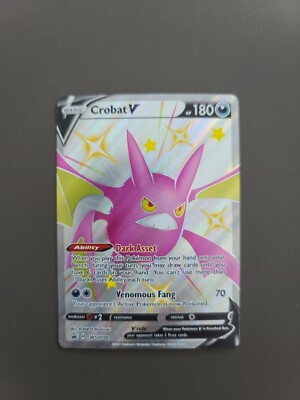 shiny crobat pokemon card Shiny Crobat V SWSH098 Premium Collection Promo - Pokémon Shining Fates -  NM!