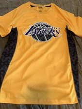 LOS ANGELES LAKERS Basketball UNK Gold SMALL Shirt NBA Free Shipping