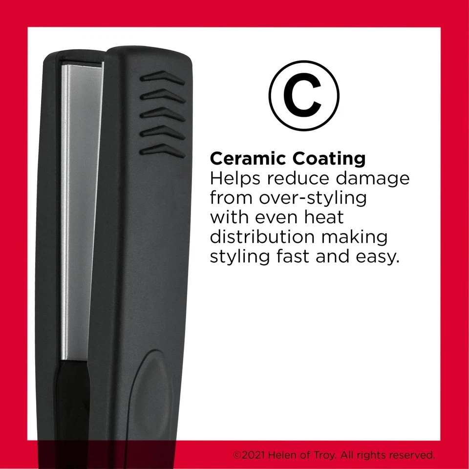Revlon 1 Inch Ceramic Flat Iron for All Hair Types Quick Smooth Styling - Image 2 of 4