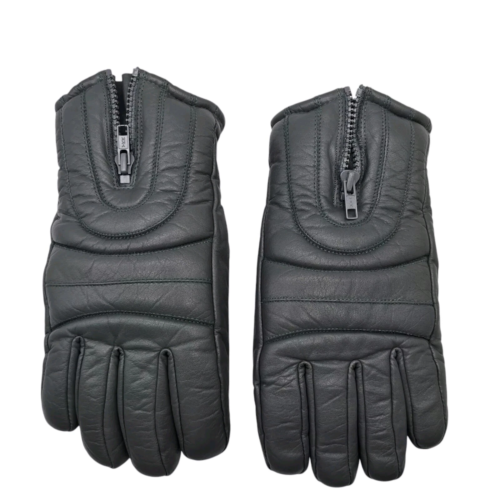 Vintage Men's Kombi Gray Primaloft Gore-Tex Leather Ski Snow Gloves Size Medium