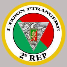 STICKER LEGION ETRANGERE 2è REP REGIMENT ETRANGER PARACHUTISTE AUTOCOLLANT LZ039