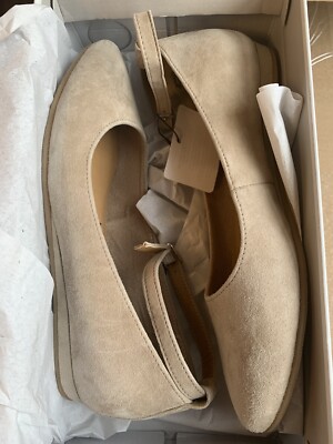 Womens Tamaris Taupe Suede 1-22190-24 Neu Gr:37 Ballerina Slip On Wildleder 