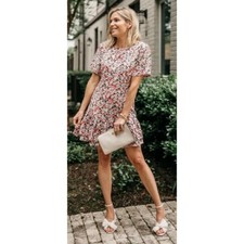 MinkPink Make Your Move Floral Ruffle Mini Dress Size Medium