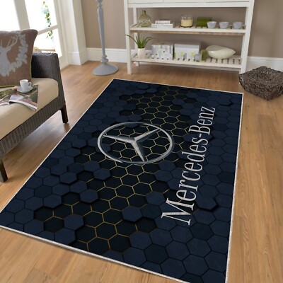 Mercedes Area Rug, Cool Mercede Area Rug, Gift for Benz Owners, Living-room Rug