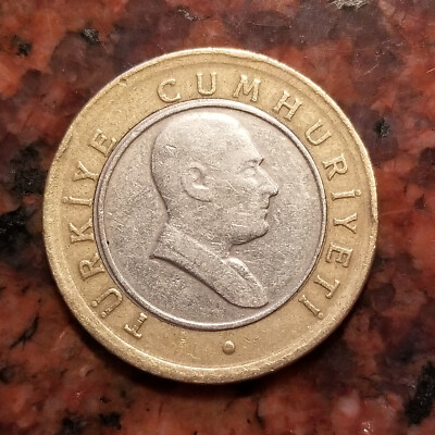 2005 TURKEY 50 KURUS COIN - BI-METALLIC - #A7875