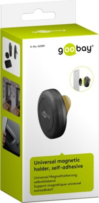 Goobay Universal Magnethalterung, selbstklebend, Schwarz für Handy und Co.