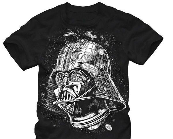 ALTRA T shirt Star Wars Darth Vader Darth Star nera per adulti XL NUOVA MAI INDOSSATA