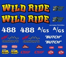 Wild RIDE NHRA DRAG 1/64th Scale Waterslide Decals