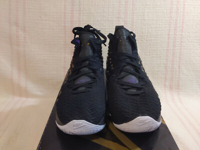 Nike LeBron XVII 17 GS LAKERS Black Eggplant Amarillo Purple