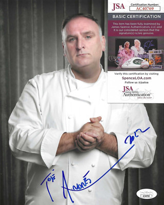 Jose Andres Signed 8x10 Photo w/ JSA COA #AC40769 Chef World Central ...