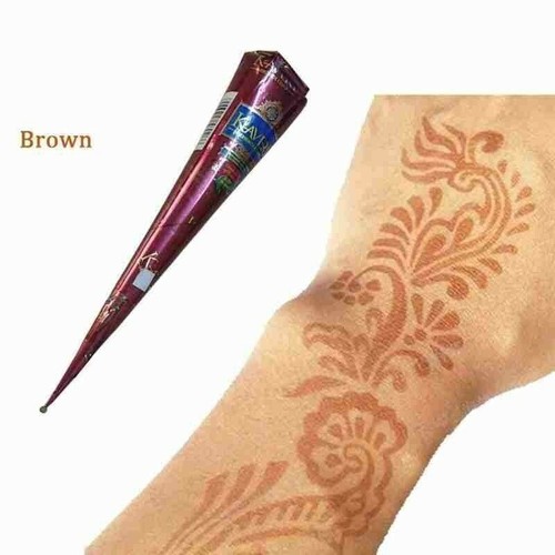 25g Natural Indian Henna Brown Color Mehndi Tattoo Paste Cone Ebay
