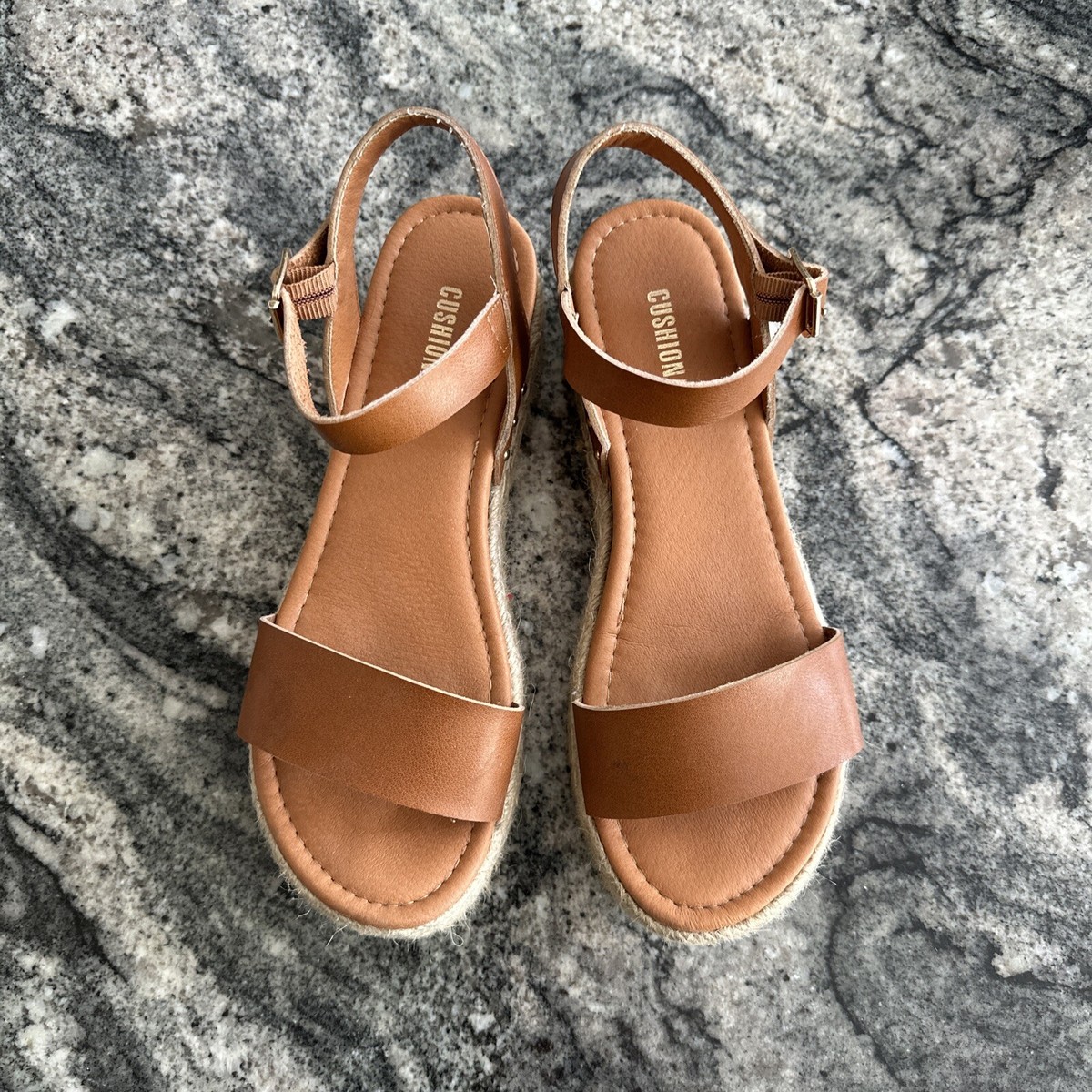 CUSHIONAIRE Women's Melissa Espadrille Platform Wedge Sandal Size 8.5 M  Medium | eBay
